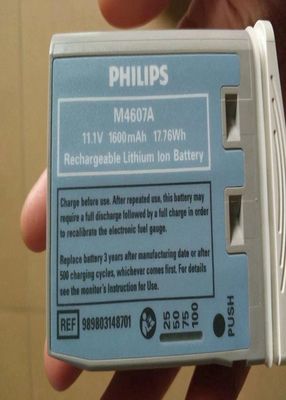 M4607A মেডিকেল সরঞ্জাম ব্যাটারি, রিচার্জযোগ্য লি-আয়ন ব্যাটারি 11.1V 1600mAh 17.76Wh
