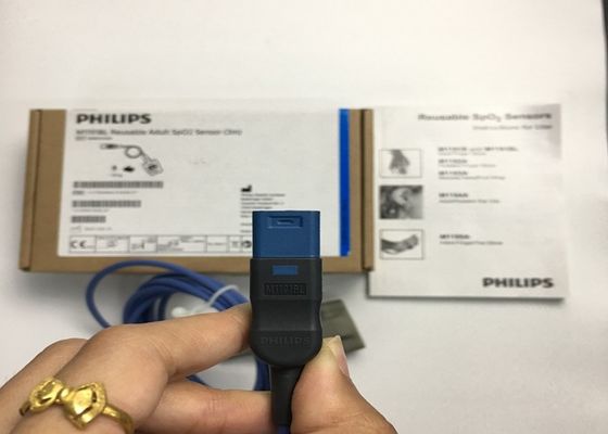 Phlip M1191BL মেডিকেল সরঞ্জাম খুচরা যন্ত্রাংশ, প্রাপ্তবয়স্ক SpO2 সেন্সর 3M D আকৃতি 8 পিন