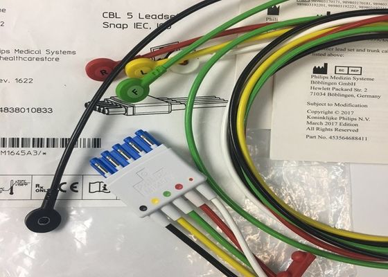 M1645A IntelliVue মেডিকেল সরঞ্জাম খুচরা যন্ত্রাংশ তারের 5 লিডসেট