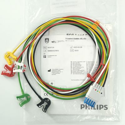 PHILIP Patient Monitor Medical Device Consumables CBL 5 Leadset Grabber আইইসি আইসিইউ রিফ এম১৯৭১এ ৯৮৯৮০৩১২৫৮৫১
