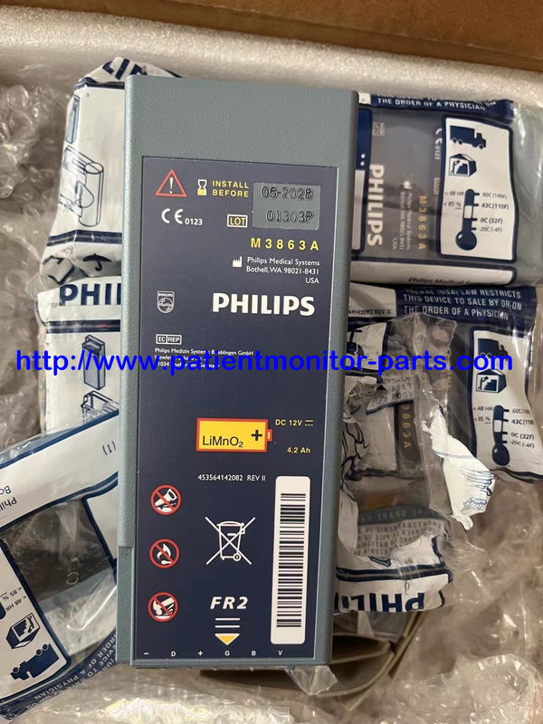 M3863A DC 12V 4.2Ah এর জন্য মূল মেডিকেল সরঞ্জাম ব্যাটারি PHILIP FR2 AED এর জন্য